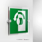 Cartello ruotare la maniglia E018 / E019