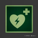 Cartello defibrillatore E010