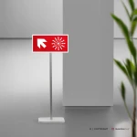 Cartello allarme con freccia antincendio mod. 2:1