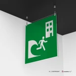 Cartello edificio di evacuazione tsunami E063