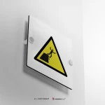Cartello di pericolo attenzione bordo della scogliera instabile W052