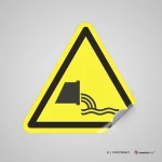 Cartello di pericolo attenzione deflusso acque reflue W055