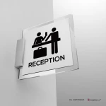 Cartello reception hotel