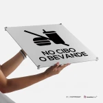 Cartello no cibo o bevande