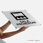Cartello sala proiezioni
