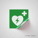 Cartello defibrillatore E010