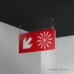 Cartello allarme con freccia antincendio mod. 2:1