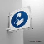 Cartello obbligatorio disinfettare le mani M061