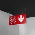 Cartello allarme con freccia antincendio mod. 2:1
