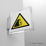 Cartello di pericolo attenzione scogliera instabile W053