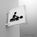 Cartello sala massaggi