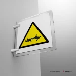 Cartello attenzione filo spinato W033