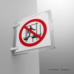 Cartello vietato utilizzare ponteggi incompleti P025