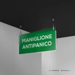 Cartello maniglione antipanico mod. 2:1
