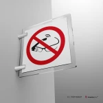 Cartello proibito l'uso degli smart glass P044