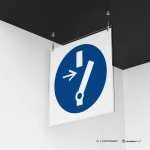 Cartello obbligo di togliere tensione prima di iniziare lavori o riparazioni M021