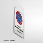 Cartello vietato parcheggiare con testo mod. verticale