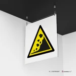 Cartello di pericolo attenzione zona di frane e smottamenti W078