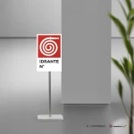 Cartello idrante antincendio con testo mod. verticale