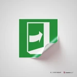 Cartello senso di apertura porta d'emergenza E022 / E023 / E057 / E058