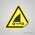 Cartello di pericolo attenzione sand yachting W059