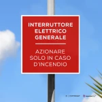 Cartello interruttore elettrico generale