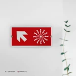 Cartello allarme con freccia antincendio mod. 2:1