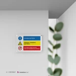 Cartello quadro elettrico, pericolo corrente elettrica mod. orizzontale