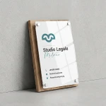 Targa Doppia Lastra Wood Stampata
