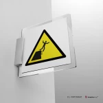 Cartello di pericolo attenzione bordo della scogliera instabile W052