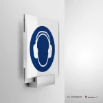 Cartello obbligo di indossare la cuffia antirumore M003