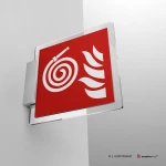 Cartello manichetta antincendio scollegata F019
