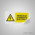 Cartello pericolo corrente elettrica mod. 2:1