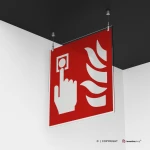 Cartello pulsante allarme antincendio F005