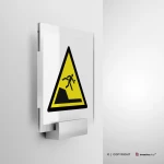 Cartello di pericolo attenzione dislivello improvviso W050