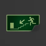 Cartello uscita scale d'emergenza mod. 2:1