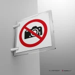 Cartello vietato scattare fotografie P029