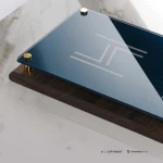 Targa Doppia Lastra Wood Stampata