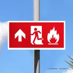 Cartello uscita d'emergenza antincendio mod. 2:1