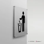 Cartello cestino per i rifiuti