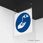 Cartello obbligatorio usare crema protettiva M022