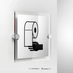 Cartello carta mani bagno