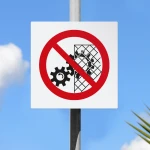 Cartello divieto di rimuovere i dispositivi di sicurezza