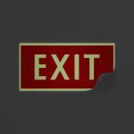Cartello EXIT antincendio mod. 2:1