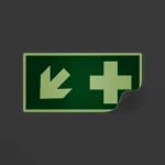 Cartello pronto soccorso con freccia mod. 2:1