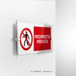 Cartello proprietà privata mod. 2:1