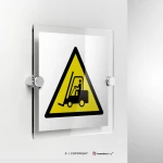 Cartello pericolo passaggio carrelli W014