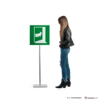 Cartello senso di apertura porta d'emergenza E022 / E023 / E057 / E058