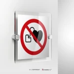 Cartello vietato l'accesso ai portatori di pacemaker P007