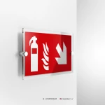 Cartello estintore con freccia antincendio mod. 2:1